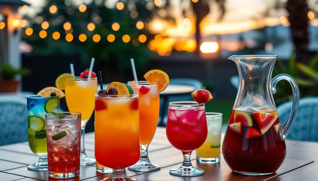 Färgglada drinkar och sangria serveras på Calma Tapasbar's uteservering i Göteborg