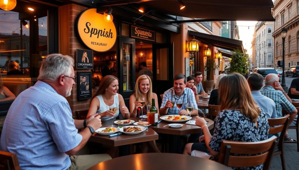 Gäster som njuter av kvällssolen på Calma Tapasbar's uteservering i Göteborg